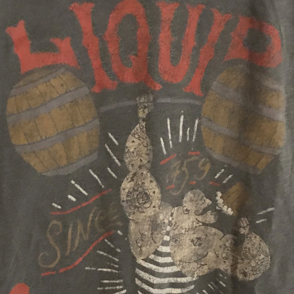 Lucky Brand Men's T Shirt Liquid Courage Strongman